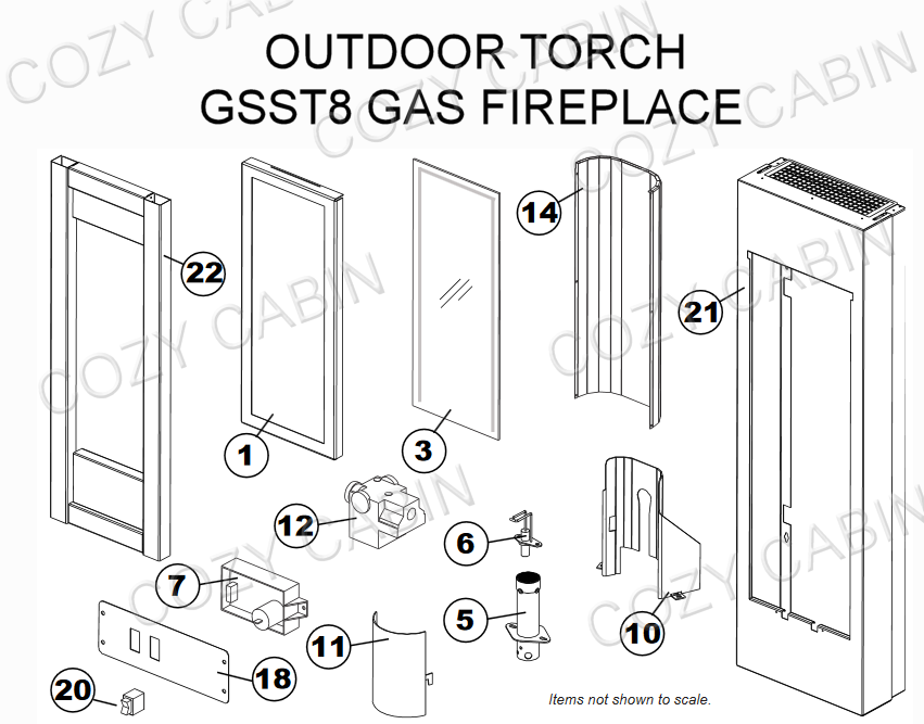Torch Outdoor Gas Fireplace (GSST8) #GSST8